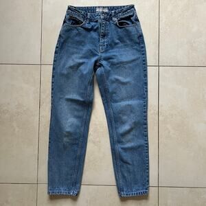 WE THE FREE Women's Blue High Waist Denim Tapered Leg Jeans Size 27